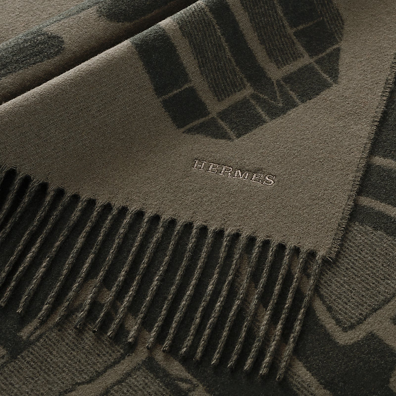 Carre en Boucles scarf - Grey | Hermès USA